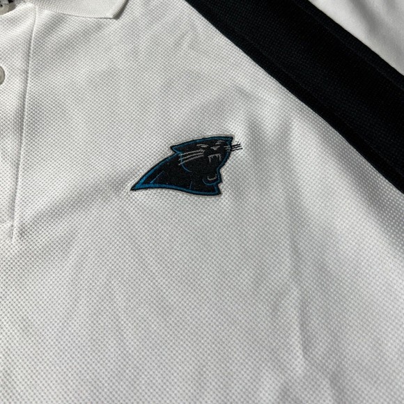 NFL VF Imagewear Carolina Panthers Football Sport Team White Polo Men’s Size 2XL - Picture 2 of 8